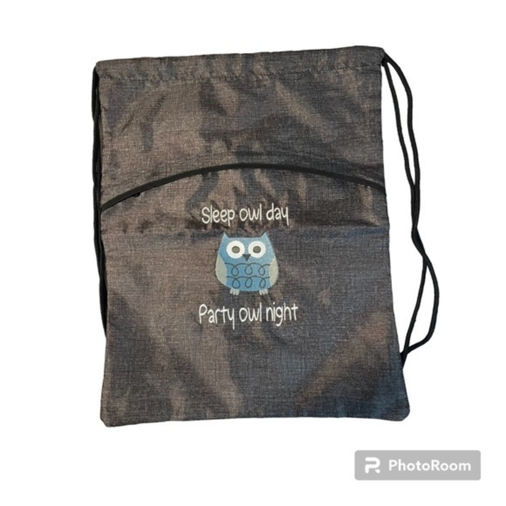 Thirty One Cinch Sak Charcoal Crosshatch‎